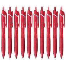 유니볼 제트스트림 유성볼펜 1갑10개입 0.7mm, 레드