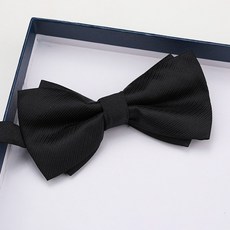 男士雙層領結新郎伴郎酒紅黑色正裝襯衫英倫韓版結婚婚禮蝴蝶結女新潮黑色細紋領結默认颜色