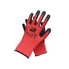 TOPWAY 皺紋乳膠止滑耐磨手套, 1個, 強力紅 M