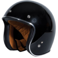 TORC T50 美式復古四分之三安全帽 GLITTER BLACK 亮面珠光黑 進口 T-50