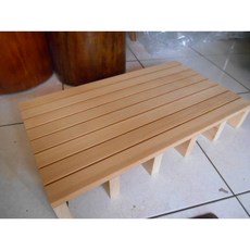 台灣檜木造型浴室踏板 63x36x10公分 蒸氣室可用, 1個