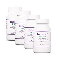 옵티목스 이오도랄 IOD 12.5 요오드 칼륨보충제 Optimox Iodoral, 4개, 180정