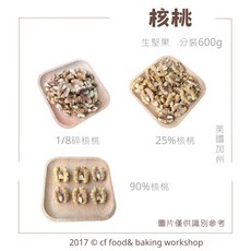 【台灣巧婦】美國/新疆 核桃 (生堅果) 600g, 1個, 新疆1/2-90%精選特大核桃仁600g