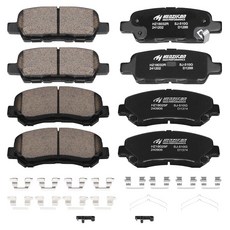 HYFTJYZ 2008-2009 폰티악 G8과 호환되는 세라믹 전면 브레이크 패드 자동차용 자동차 교체 패드 세트 신뢰할 수 있는 정지력 쉬운 교체 삐걱거림 없음 오래, HZ1374+HZ1288