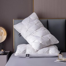 高品質酒店枕芯 助眠透氣舒壓午睡護頸枕, 1個, 白色扭花枕-柔軟舒壓