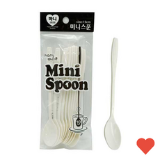 주방용품 하니 미니 15cm 10개입 일회용 티스푼 커피, 본상품