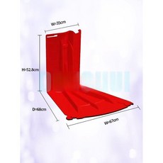 차수막 차수벽 지지대 지하주차장용 이동식 L자 물막이판 샌드백, 52cm 높은 홍수 방지 플레이트 외부 곡선, 52cm 홍수 방지 플레이트 외부 곡선
