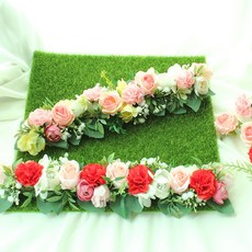 Her1088 납골당 카네이션 꽃장식 유골함 인조잔디 봉안당 납골당 꾸미기, 1_2.레드카네이션+인조잔디, 1개
