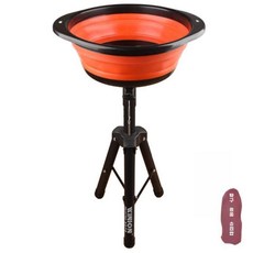 탁구공 수거기 회수기 줍기 뜰채 바구니 그물망 훈련 정리 공줍기 모으기, C. 접이식 블랙/빨강, 1개