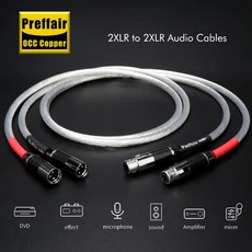 하이파이 오디오 XLR 밸런스드 케이블 OCC 실버 남성-여성 xlr 인터커넥트 와이어 라인 카본 포함, 01 0.5m, 01 XLR Cable X428XR1801