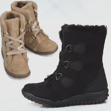 여성 겨울 털부츠 방한 무스탕부츠 퍼안감 끈장식