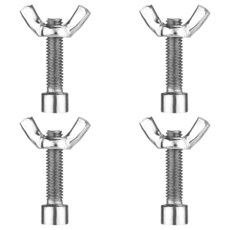 도자기 휠용 배트 핀 4개 0.6 x 2.5cm1/4 x 1인치 볼트 4개와 배트 모양 너트 4개 스테인리스 스틸 배트 핀 교체 도자기 도구 모든 표준 세라믹 휠 헤드 및, 도자기 휠용 배트 핀 4개, 0.6 x 2.5cm1/4