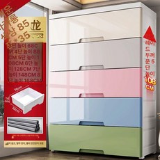 플라스틱 5단 서랍장 와이드 좁은 플라스틱5단서랍장 투명, 3 칸, 특대형 85cm 마카롱 강관 포함