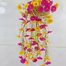 仿真牽牛花藤蔓壁掛裝飾, 秋黃紅蓮