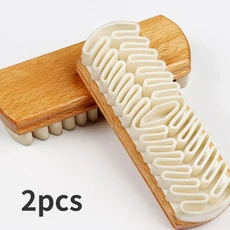 2PCs 자동차 인테리어 부품 자세히 청소 브러시 ​​자동차 ​​범용 좌석 가죽 실내 장식 도구, 04 노란색