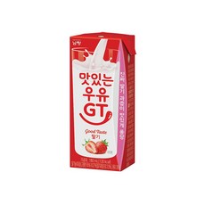 남양 맛있는 우유 GT 딸기 멸균우유, 180ml, 8개