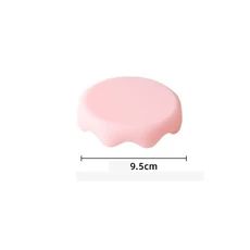 재사용 가능한 머그컵 액세서리 커버 유리 방진 뚜껑 커피 실리콘, Pink 9.5cm