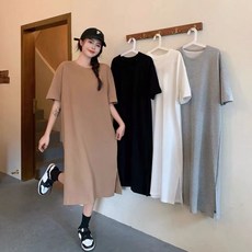 루즈핏원피스 루즈핏 반팔 롱 원피스 체형커버 임산부 빅사이즈가능