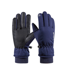 滑雪手套觸控螢幕防滑保暖防水冬季戶外運動手套, 【深藍】, 1個