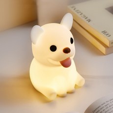 귀여운 강아지 아이방 무드등 타이머 수유등 수면등 생일선물 어린이선물, 화이트