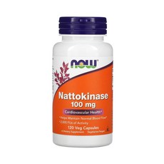 Now Foods 나우푸드 나토키나제 100mg 120 베지캡슐, 1개, 120정