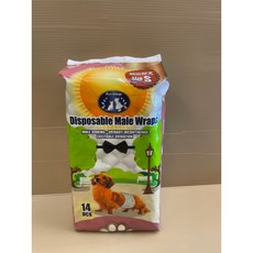 四寶的店 魔法村 Pet Village PV M號/12片 公狗 禮貌帶 可拋棄式 紙尿布 尿布 公犬, 1個, S號, 14個裝