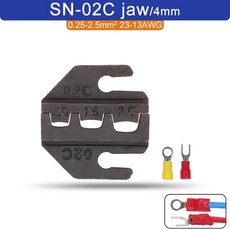 YEFYM 압착 펜치 4MM/ C3 튜브 2.8 탭 어 XH2.54 2510 터미널 4.8 절연 6.3 턱 190MM 도구 플러그, SN-02C jaw, SN-02C jaw