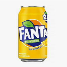 환타 파인애플 탄산음료 캔, 355ml, 12개