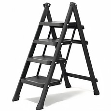사다리 탄소강 휴대용 사다리 가정용사다리 블랙 4단/5단, 1개