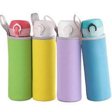 바시니아 보틀 물병 텀블러 파우치 4개세트 550ml 보온 보냉, 1개, 04_그린 옐로우 연보라 블루