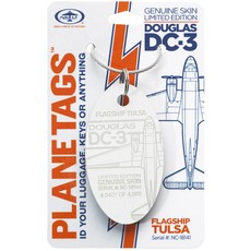 PLANETAGS 經典 Douglas DC-3 飛機鑰匙圈 (Genuine Skin Limited Edition), 1個