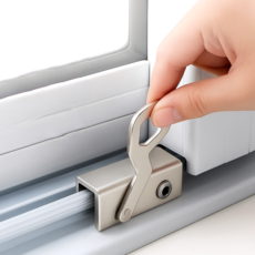 리빙에이드 이중고정 창문 안전잠금장치 추락방지 고정 스토퍼, 2개