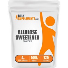 BulkSupplements.com 알룰로스 파우더 - 감미료 제과용 설탕 대체품 대체제 순수하고 글루텐 프리 1회 제공량 4g 500g (1.1파운드) (1개 묶음), 17.6 온스 (1개 묶음), 1