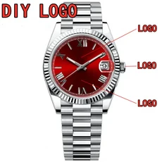 DIY 시계 36mm39mm 고급 사파이어 크리스탈 무균 로마 숫자 다이얼 금색 스테인리스 스틸 케이스 NH35 무브