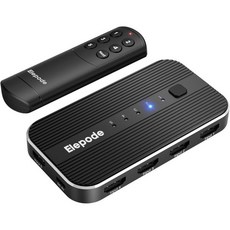 HDMI 스위치 5 in 1 아웃 리모트 포함 - 4K 60Hz HDR 2.2 3D 돌비 지원 5포트 스위처 셀렉터 박스 Xbox PS5/4/3 파이어 스틱 Roku 블루레이, 5IN1OUT