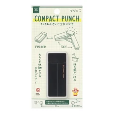 Midori 휴대용 XS 홀 펀치 컴팩트 접이식 펀처 간편한 바인딩 사무실 사용 손쉬운 작동 이상적인 문구, 04 black