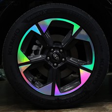 팰리세이드 LX3 홀로그램 20인치 휠스티커 휠마스크 호환 악세사리, 홀로그램계열