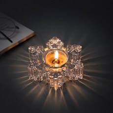 스파스캔들 클리어라이트 24개 글라스 캔들 홀더 세트, 10 센슈얼 블러시, 02 스노우