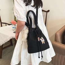 귀여운 미니 베어 캔버스 복조리 에코백 토트백 크로스백 미니에코백 캔버스토트백