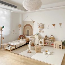 IXPE抗菌無縫寶寶爬爬墊加厚4cm家用嬰兒童爬行墊可摺疊泡沫地墊, 無縫抗菌PU【摩卡色】