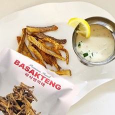 바삭 탱글 구운 손질 바삭탱 먹태 + 청양간장마요소스 세트 맥주 혼술 안주, 25g, 5개