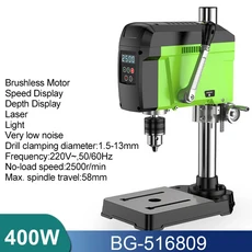 Allsome 벤치 탑 드릴 프레스 가변 속도 머신 BG-5168E, 01 유럽 ​​연합, 01  Mainland, 08 BG-516809 (400W)