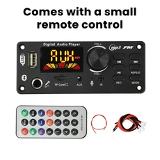 DC7-24V 블루투스 오디오 디코더 보드 MP3 플레이어 2.0 채널 50Wx2 스테레오 앰프 자동차 센터 제어개조, 02 B