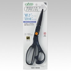 可樂牌Clover 日本製超輕盈布剪刀 標準輕盈型24cm 攜帶輕盈型21cm 黑刃剪刀, 1個, 36-191：24cm 標準輕盈型