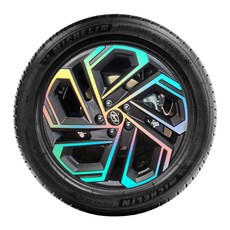 스킨엑스 투싼 NX4 페이스리프트 19인치 홀로그램 휠스티커, 1개