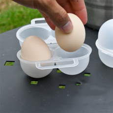 아웃도어 휴대용 계란보관함 2구 야영하다 에그 수납 케이스 내진 및 넘어짐 방지, 2개