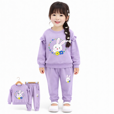 여아 남아 토끼 맨투맨 조거팬츠 봄 가을 유아동 트레이닝복 등원복 데일리룩 꽃동산래빗상하세트