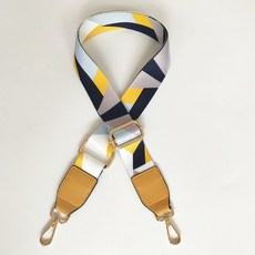 【mamabao】包包背帶 可調節長短 民族風帆布肩背帶 側背帶 斜背帶 替換背帶 相機背帶, 1個, 黃色拼接