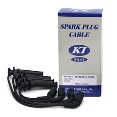 스파크 마티즈크리에이티브 점화케이블 경일 국내제조 엔진코일배선 점화플러그 배선, 25183557, 1세트