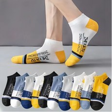 남성용 프리미엄 발목 양말 10켤레 개성 트렌드 색상 랜덤